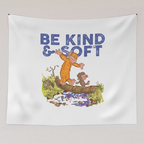 Item preview, be kind and soft (punch monkey) designed and sold by remerasnerdas.