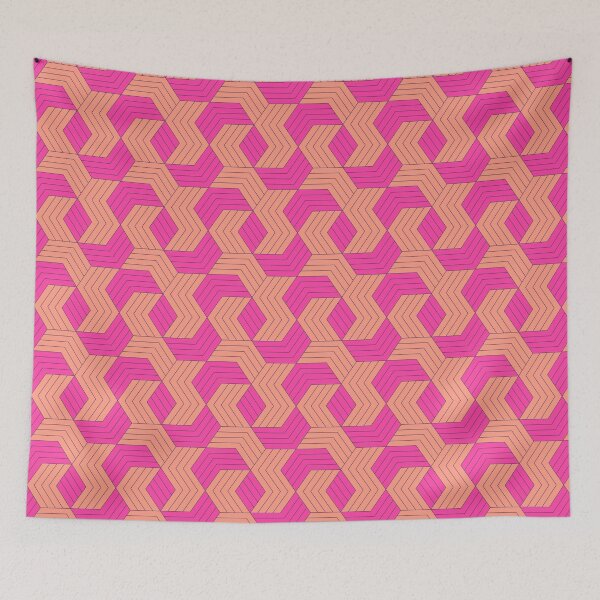 Item preview, Vibrant Pink Beehive Grid - Geometric Shape Pattern - Birthday Gifts For Her designed and sold by RoyalStarsPatts.
