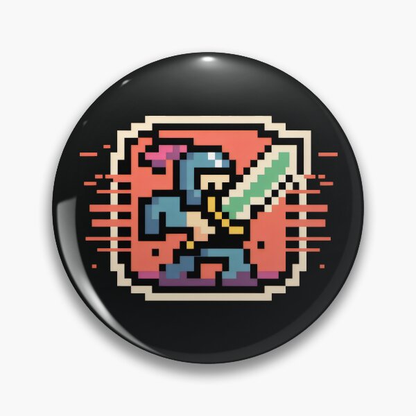 Item preview, Retro Pixel Knight 8-Bit Hero Video Game Art designed and sold by SplashTastic.