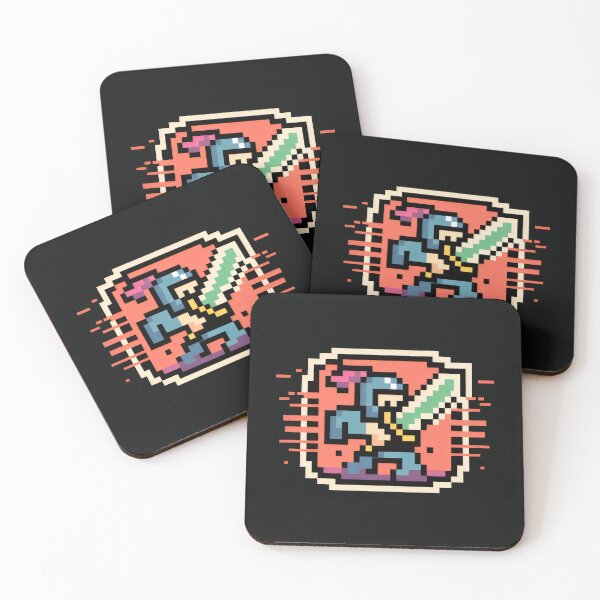 Item preview, Retro Pixel Knight 8-Bit Hero Video Game Art designed and sold by SplashTastic.