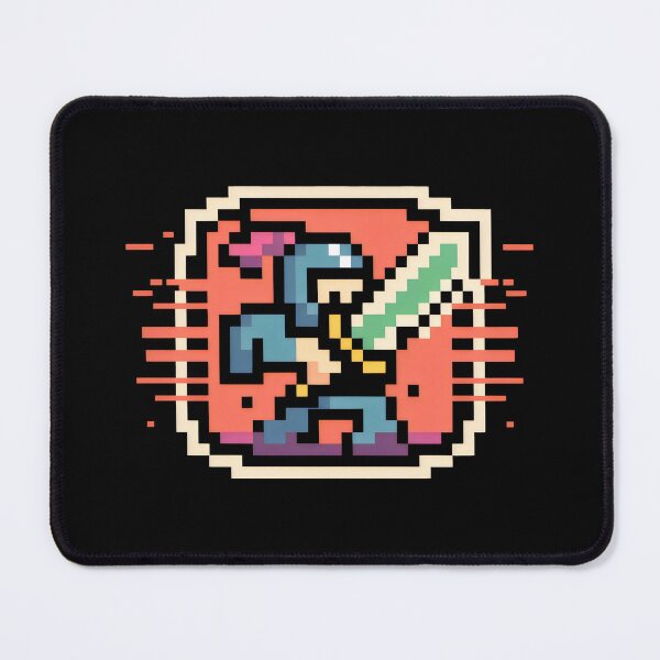 Item preview, Retro Pixel Knight 8-Bit Hero Video Game Art designed and sold by SplashTastic.