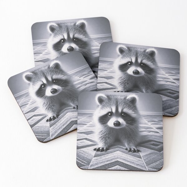 Item preview, Whimsical Raccoon – Big Eyes Charm designed and sold by Dogandesighn.
