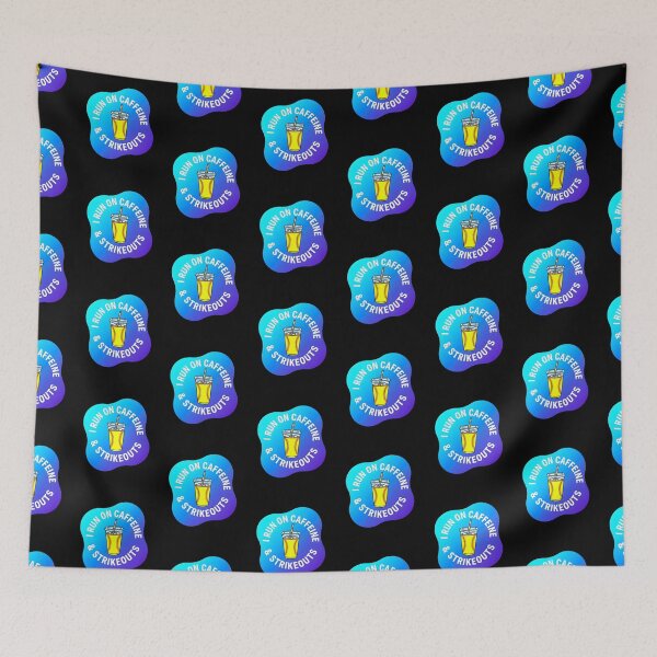 Item preview, I run on caffeine and strikeouts | Softball designed and sold by SocialStaticz.