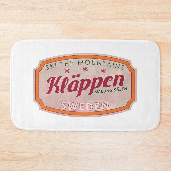 Item preview, Kläppen, Sweden, Malung-Sälen, Ski, textured skiing badge designed and sold by Wanderful-roads.