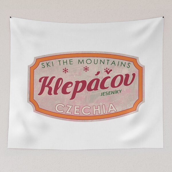 Item preview, Klepáčov, Czechia, Jeseníky, Ski, textured skiing badge designed and sold by Wanderful-roads.