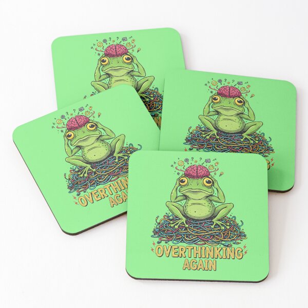 Item preview, Overthinking Again Frog  Funny Anxiety Meme Shirt designed and sold by ZyxDes.