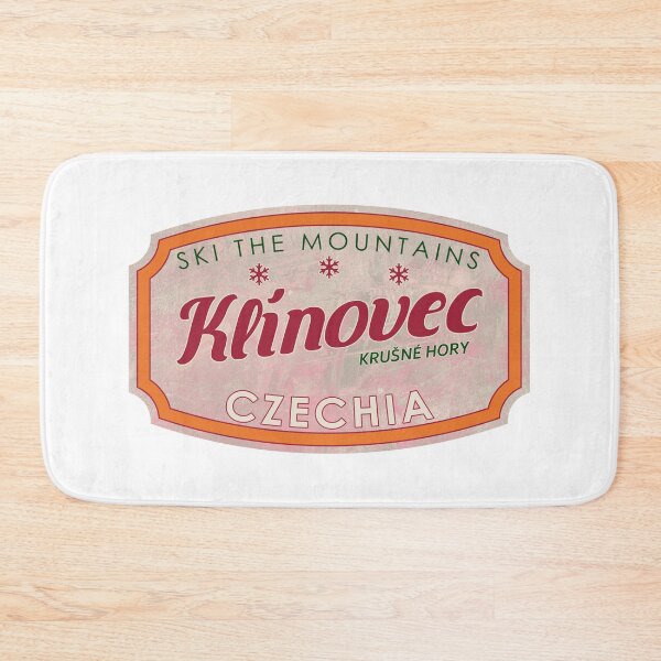 Item preview, Klínovec, Czechia, Krušné hory, Ski, textured skiing badge designed and sold by Wanderful-roads.