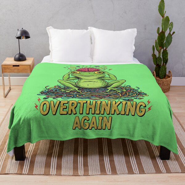 Item preview, Overthinking Again Frog  Funny Anxiety Meme Shirt designed and sold by ZyxDes.