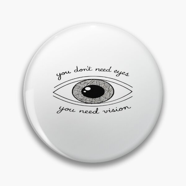 Item preview, Inspirational Vision Quote Art – “You Don’t Need Eyes, You Need Vision” Minimal Line Illustration designed and sold by Bright Nest Studio.