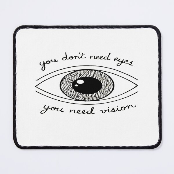 Item preview, Inspirational Vision Quote Art – “You Don’t Need Eyes, You Need Vision” Minimal Line Illustration designed and sold by Bright Nest Studio.