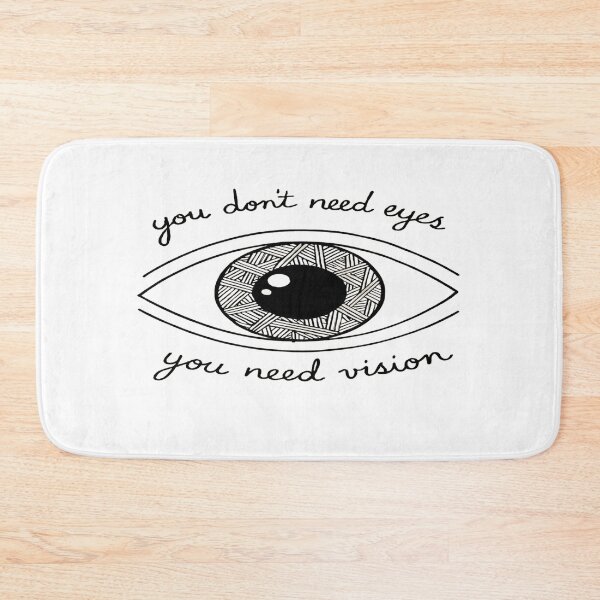 Item preview, Inspirational Vision Quote Art – “You Don’t Need Eyes, You Need Vision” Minimal Line Illustration designed and sold by Bright Nest Studio.