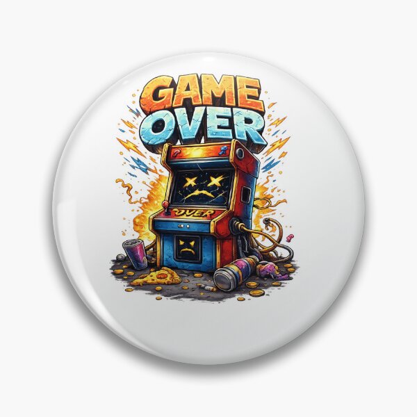 Item preview, Game Over – Explosive Retro Arcade designed and sold by KHGalaxías.