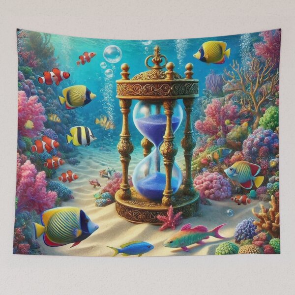 Item preview, Ocean Timekeeper – Surreal Hourglass Underwater designed and sold by Dogandesighn.