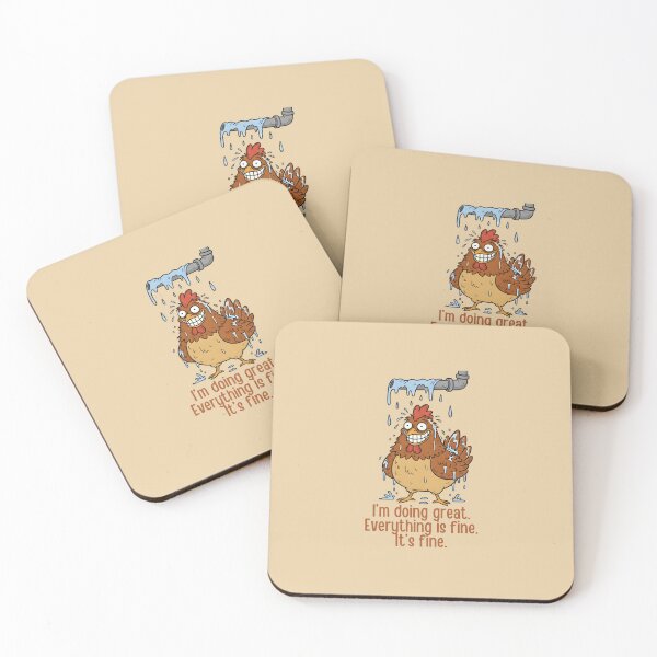 Item preview, Copy of Tired Morning Coffee Chicken - Relatable Humor designed and sold by draft & digital.