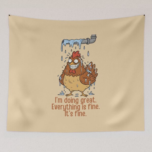 Item preview, Copy of Tired Morning Coffee Chicken - Relatable Humor designed and sold by draft & digital.
