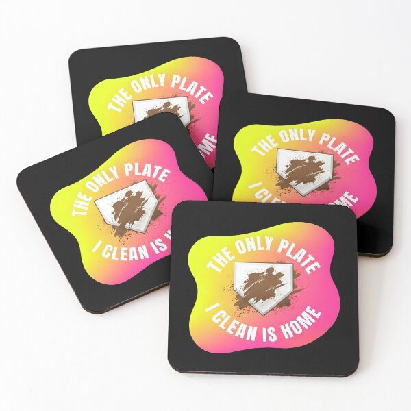 Item preview, The only plate I clean is home | Softball designed and sold by SocialStaticz.