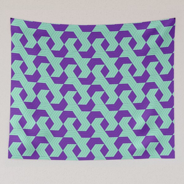 Item preview, Mid Century Hexagon Textile - Geometric Abstract Pattern - Christmas Gifts For Him designed and sold by RoyalStarsPatts.
