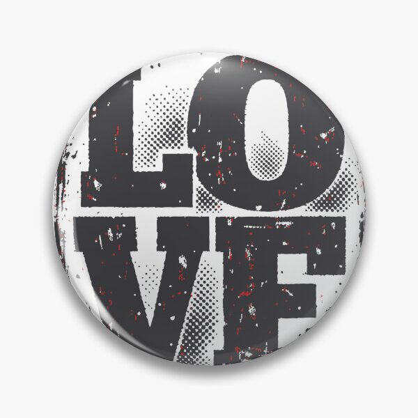 Item preview, Bold black-and-white love typography with a distressed, grunge halftone texture. High-contrast retro poster style conveys romance, nostalgia designed and sold by Dejbar.