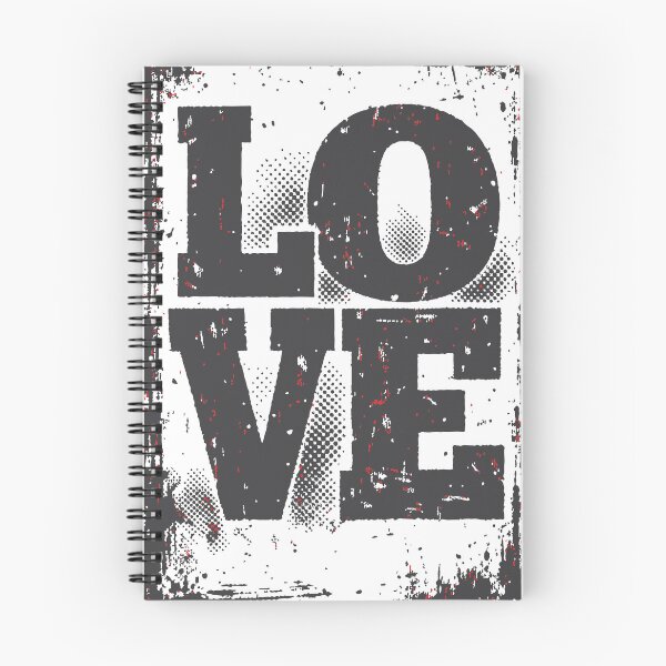 Item preview, Bold black-and-white love typography with a distressed, grunge halftone texture. High-contrast retro poster style conveys romance, nostalgia designed and sold by Dejbar.
