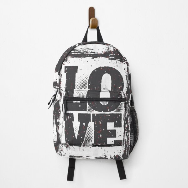 Item preview, Bold black-and-white love typography with a distressed, grunge halftone texture. High-contrast retro poster style conveys romance, nostalgia designed and sold by Dejbar.