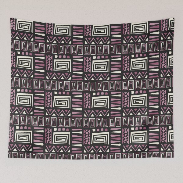 Item preview, Retro Indigenous Tesselation - Ethnic Polynesian Tribal  - Wedding Anniversary Gifts designed and sold by RoyalStarsPatts.