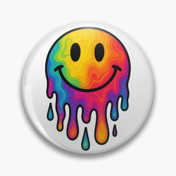 Item preview, Melting Rainbow Smiley – Psychedelic Drip  designed and sold by 3free3street - Neon & Graffiti Digital Art.