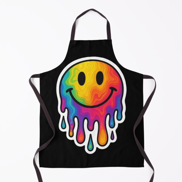Item preview, Melting Rainbow Smiley – Psychedelic Drip designed and sold by 3free3street - Neon & Graffiti Digital Art.