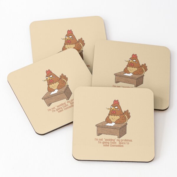 Item preview, Avoiding My Problems Chicken - Procrastination Humor designed and sold by draft & digital.