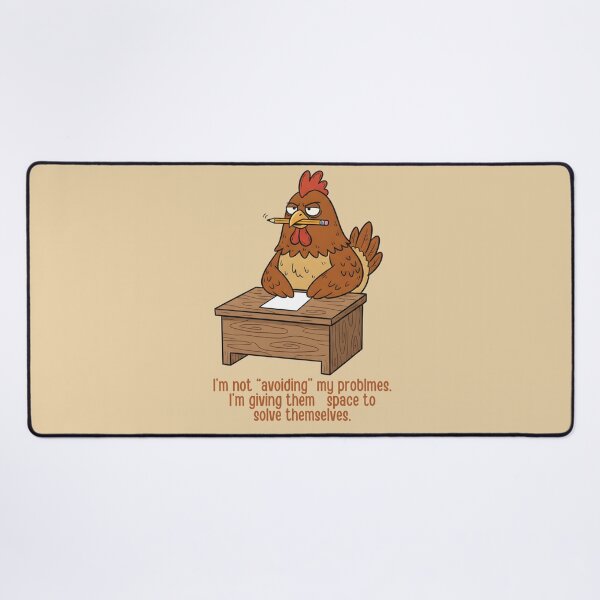 Item preview, Avoiding My Problems Chicken - Procrastination Humor designed and sold by draft & digital.