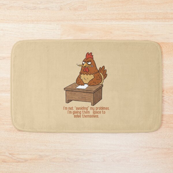 Item preview, Avoiding My Problems Chicken - Procrastination Humor designed and sold by draft & digital.