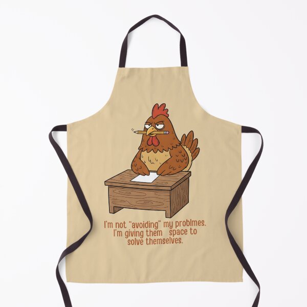 Item preview, Avoiding My Problems Chicken - Procrastination Humor designed and sold by draft & digital.