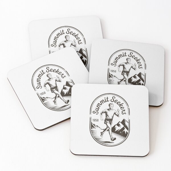 Item preview, Summit Seekers Mountain Runner Vintage Minimalist Badge designed and sold by SplashTastic.