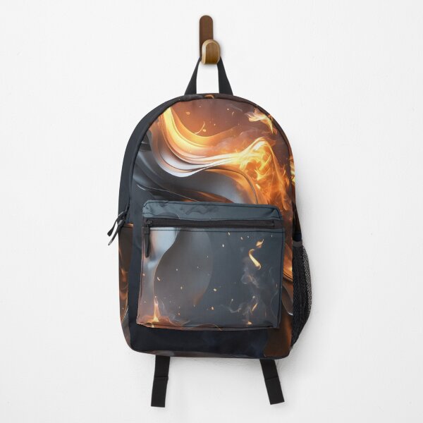 Item preview, The Quiet Flame – Dark Gold Abstract Fire Art designed and sold by LaLi-Designs.