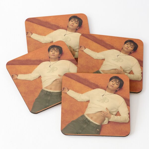Item preview, Jungkook of BTS lying down shows abs designed and sold by loveiscosmic.