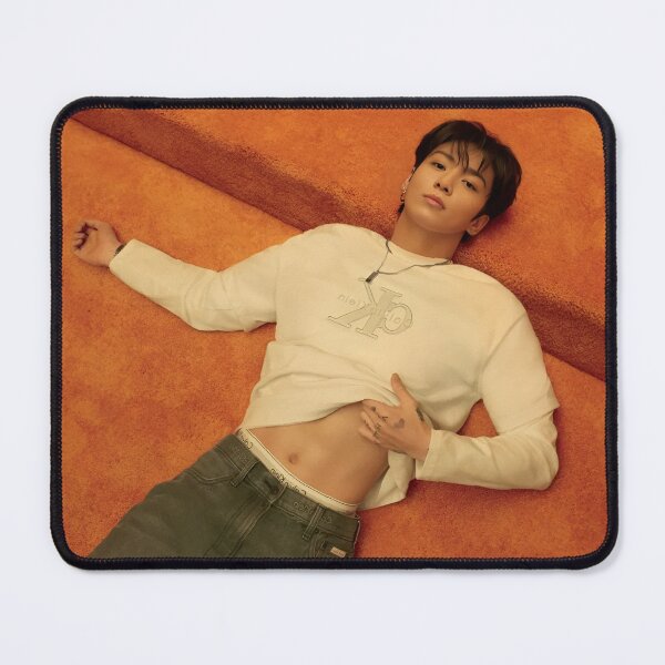 Item preview, Jungkook of BTS lying down shows abs designed and sold by loveiscosmic.