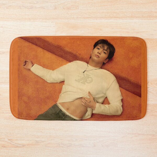 Item preview, Jungkook of BTS lying down shows abs designed and sold by loveiscosmic.