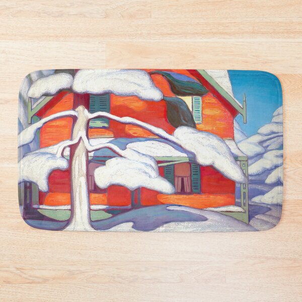 Item preview, pine tree and red house winter city 1924   - Lawren Harris  designed and sold by nebelimr.