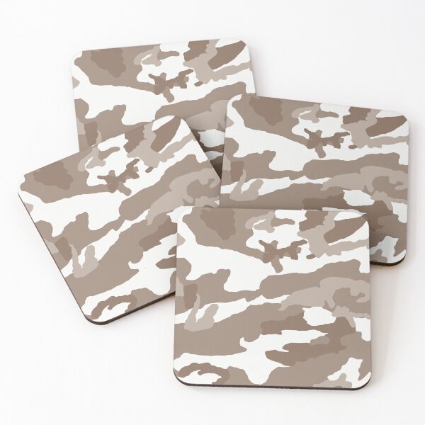 Artikelvorschau, Nahtloses Camouflage-Muster in Weiß und Mokka entworfen und verkauft von pattern-archive.