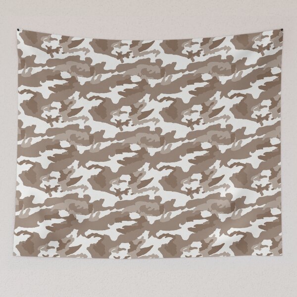 Artikelvorschau, Nahtloses Camouflage-Muster in Weiß und Mokka entworfen und verkauft von pattern-archive.