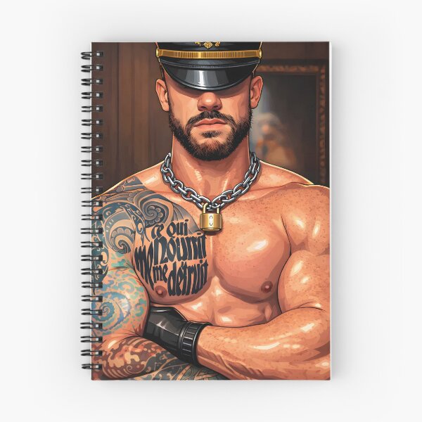 Item preview, Hombre de cuero tatuado designed and sold by Leatherandsmoke.