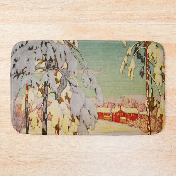 Item preview, winter landscape with pink house 1918   - Lawren Harris  designed and sold by nebelimr.