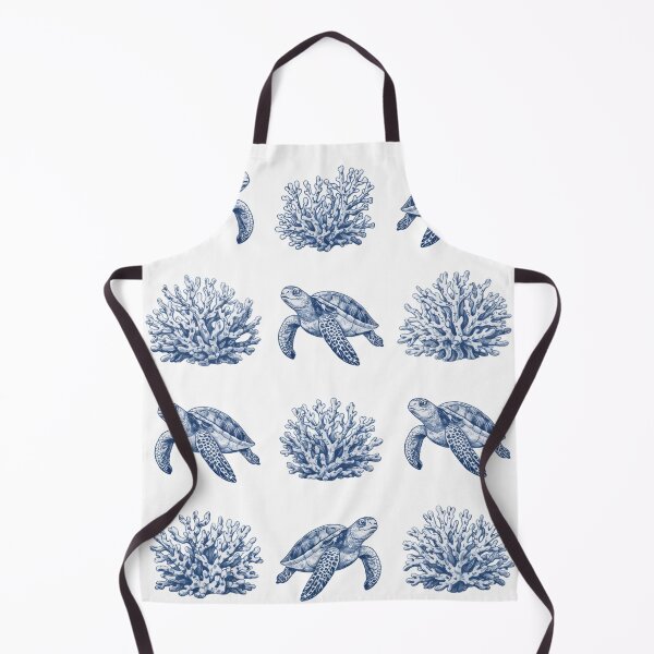 Item preview, Turtles and Coral reefs pattern designed and sold by InBetweenStudio.