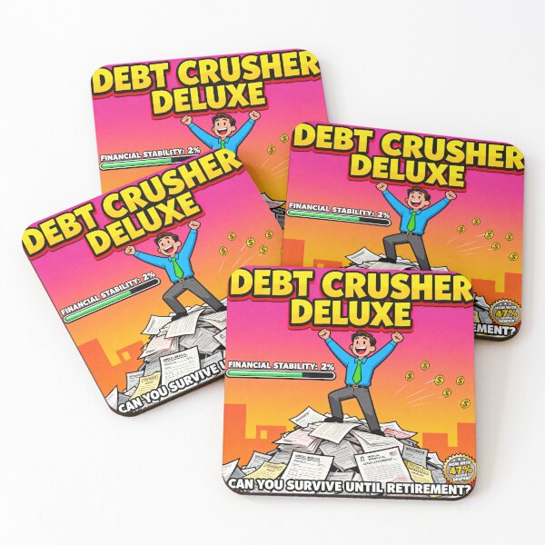 Item preview, Debt Crusher Deluxe Flash Game Parody designed and sold by PictorialWhimsy.