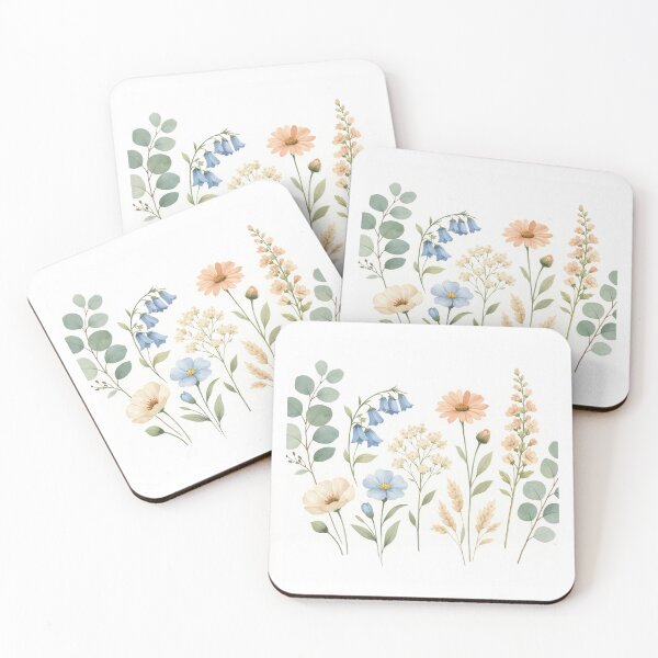 Item preview, Modern Wildflower & Eucalyptus Botanical Wall Art – Soft Sage Green Minimalist Floral Illustration designed and sold by Samuel	 Collings.