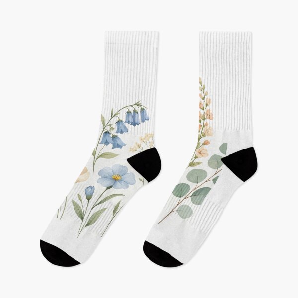 Item preview, Modern Wildflower & Eucalyptus Botanical Wall Art – Soft Sage Green Minimalist Floral Illustration designed and sold by Samuel	 Collings.