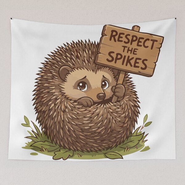 Item preview, Respect The Spikes Personal Boundaries European Hedgehog designed and sold by Petzzz.