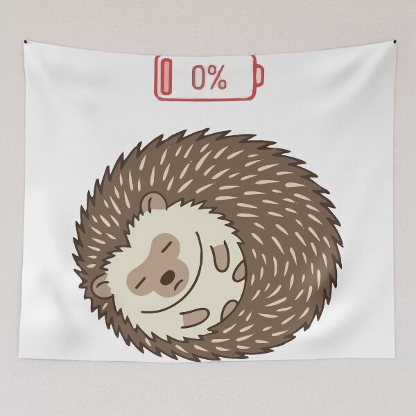 Item preview, Social Battery Empty Introvert European Hedgehog designed and sold by Petzzz.
