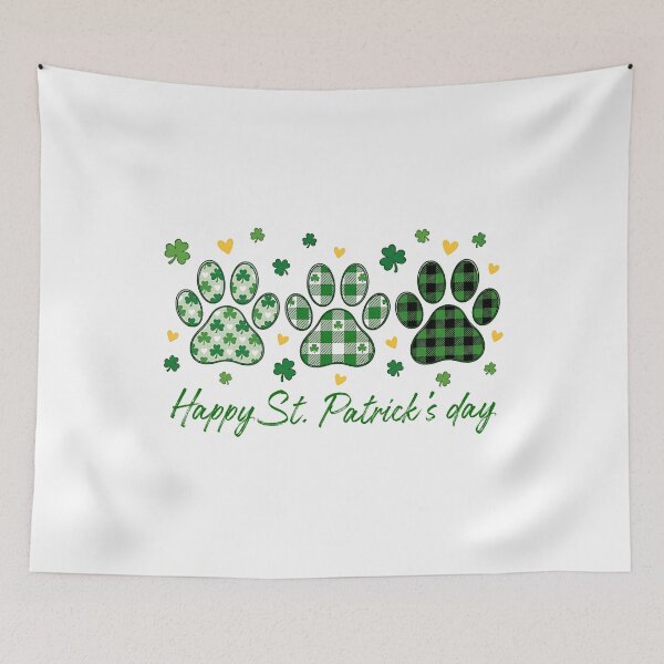 Item preview, Happy St. Patrick’s Day – Lucky Paw Print Design designed and sold by Saxon Designs.