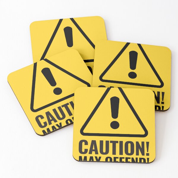 Item preview, CAUTION MAY OFFEND warning sign designed and sold by CEastwoodPhotos.