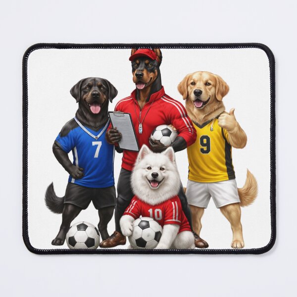 Item preview, Youth Football Team Mascot Dogs. designed and sold by Nika Art Studio.